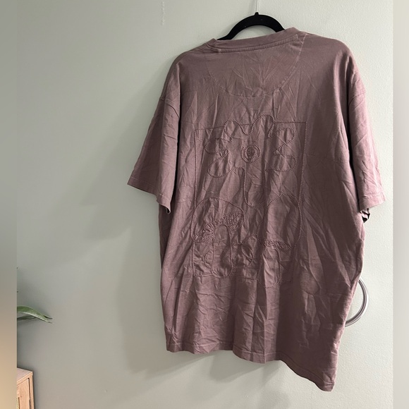 D&F Ricky Singh nature embroidered t shirt mushroom flower print relaxed fit - Picture 5 of 6